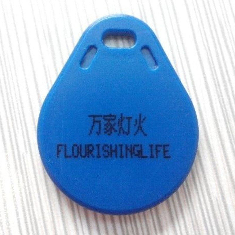 Waterproof Customized Door Access Control Keyfob 13.56Mhz  Abs Rfid Nfc Keyfob with CPU Chip