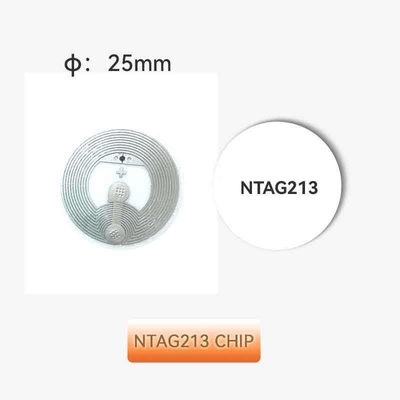 13.56MHz NFC Passive RFID Tag Waterproof PVC/Epoxy/PET Coated Paper Label Sticker UHF Communication Interface QR Code Size 25mm